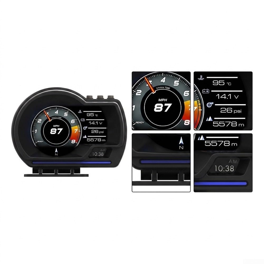 P6 Head Up Display Iron ABS Material para obd2 para gps System