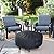 SUNCREAT Round Fire Pit Cover - Heavy Duty Polyester with PVC Coating Material, 100% Weather Resistant and Waterproof, Fits 34-36 inch fire Pit, Black