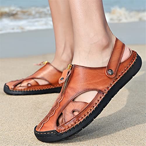 Fashion Men Sandals Plus Size Sandals Men Outdoor Walking Men Sandals Comfortable Men Shoes(White-Patch Five-Pointed star4,44 Code)2