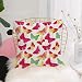 Taie d'oreiller ，Motifs imprimés Housse Coussin,Aquarelle de papillons colorés avec de grandes ailes colorées, peinture d’Taie d'oreiller Lavable Super Doux pour Maison Salon Chambre Bureau 45x45cm