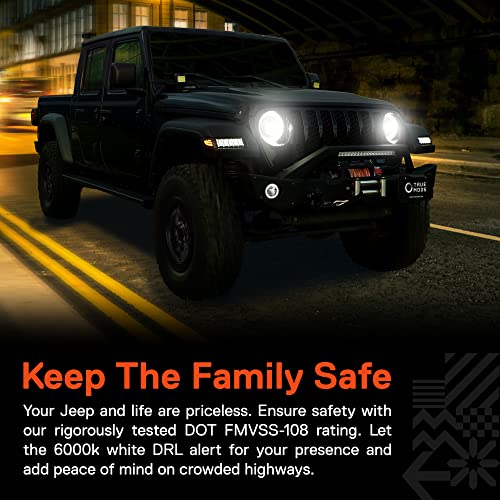 True Mods Led Fender Side Marker Turn Signal Light Kit Compatible W/Jeep Wrangler Jl Gladiator Jt Sport Sport S 2018+ [Amber Sequential] [Dot Fmvss-108 Rated] [Low-Trim] [Plug N Play] - Smoked #TOP3