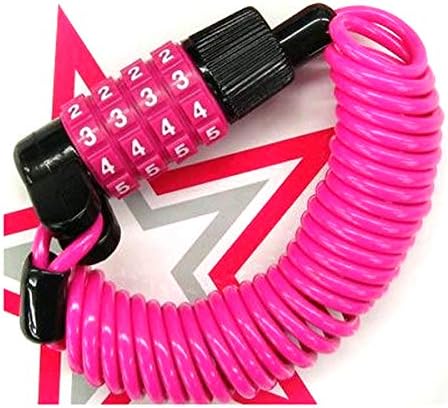 Asahi Rockstar Portable Coil Wire Lock, Size: 0.1 x 65.0 inches (3.2 x 1650 mm), PIN