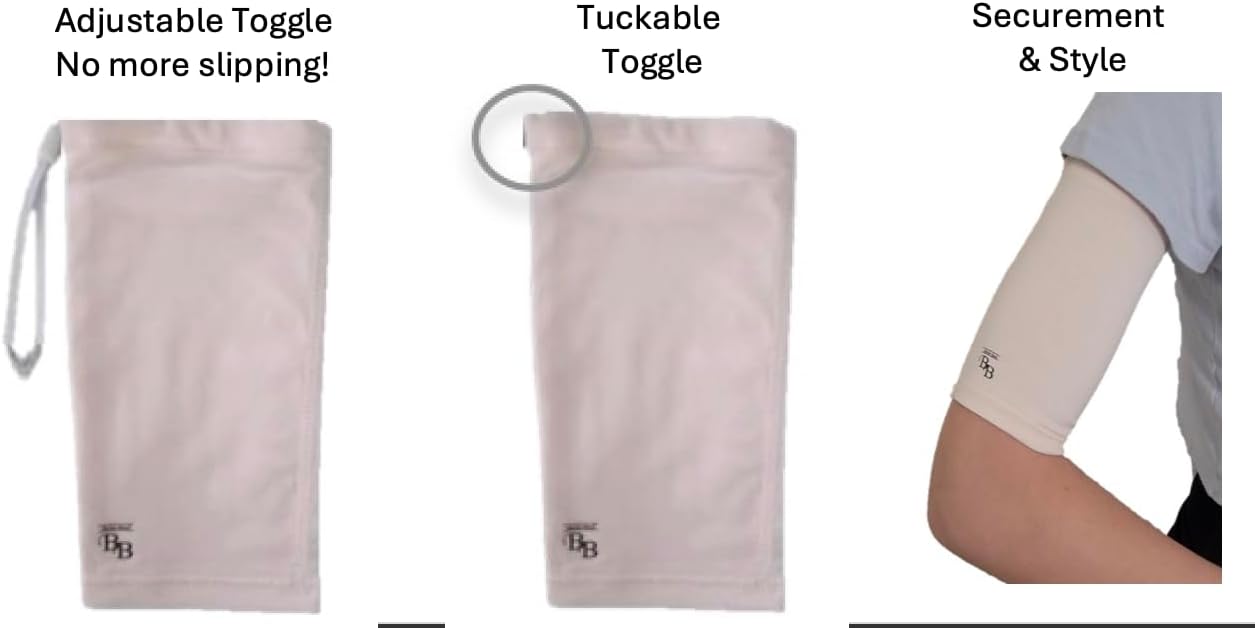PICC/IV ArmCover/Sleeve-U- Shape Canal, Barrier Band Tan Medium