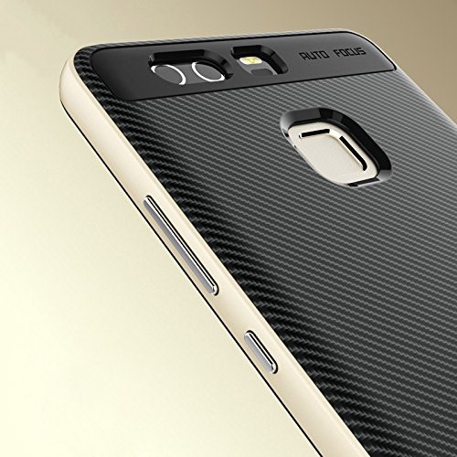 Huawei P9 Custodia Carbon Fiber Caso Hard PC Frame...