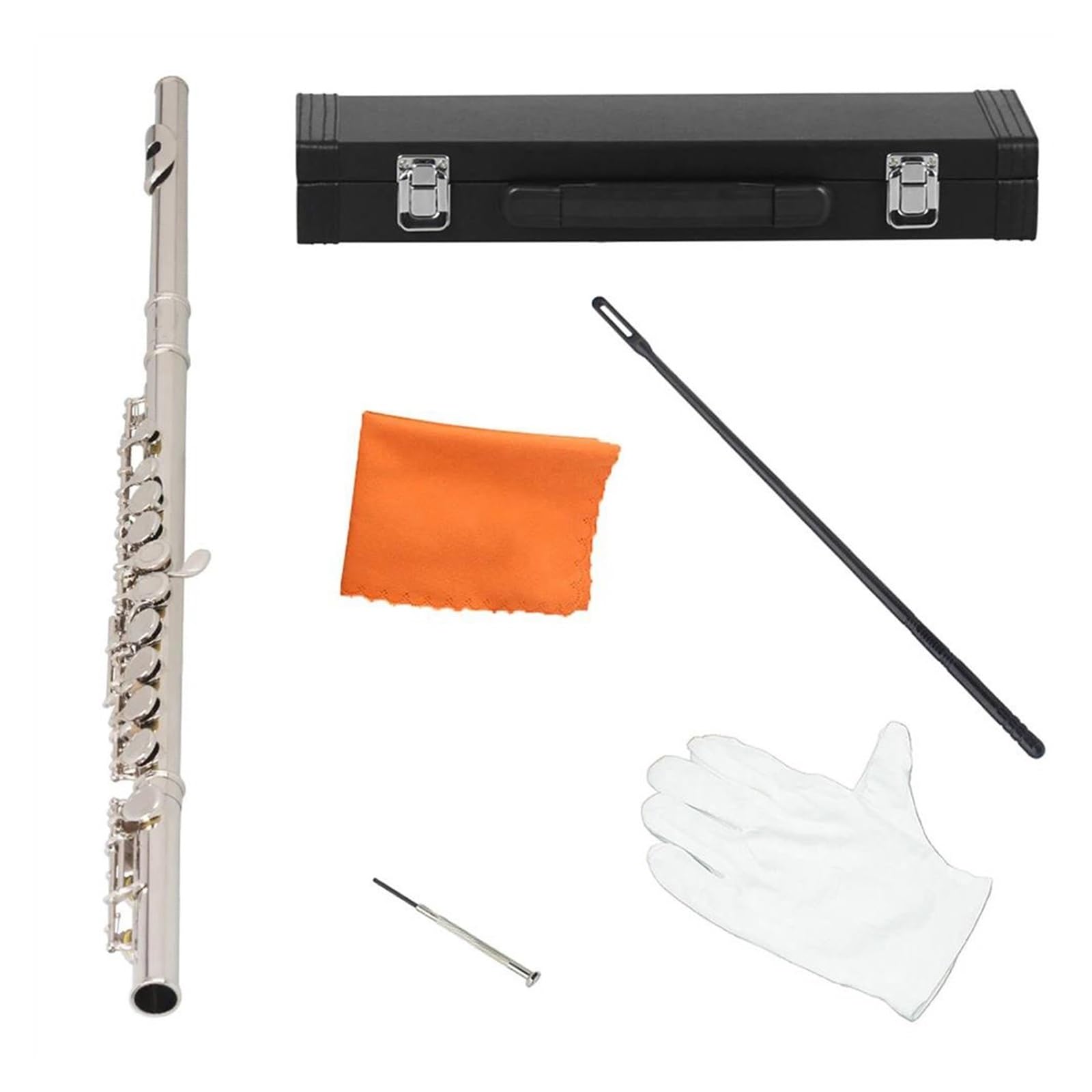 Flauto Do Foro Chiuso Strumento musicale da concerto professionale per flauto traverso con chiave C a 16 fori aperti chiusi 、