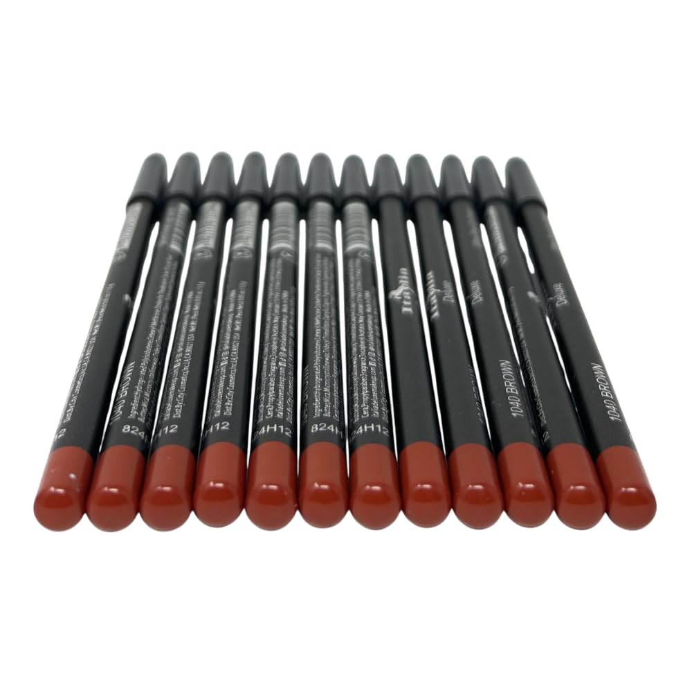 12 pcs Italia-Deluxe Ultra Fine Lip liner, Creamy, Long Lasting, High Pigmented Pencil (1040 Brown) 12 pcs Italia-Deluxe Ultra Fine Lip liner, Creamy, Long Lasting, High Pigmented Pencil (1040 Brown)