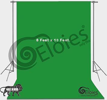 Eloies Green Screen Backdrop - 8FTX10FT Lekra Polyester Fabric Backdrop for Photoshoot Greenscreen Background for Photography Video Recording Photo Background, green backdrop, photoshoot backdrop , green screen chroma, studio green background, green screen