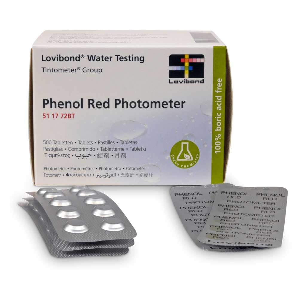 Phenol Red PHOTOMETER 500 tabletek (50 pasków), jakość marki Lovibond Tintometr.