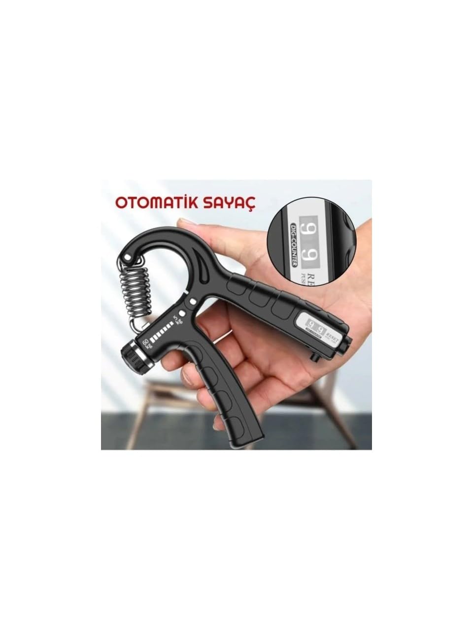 Jouis El Yayı Ayarlanabili Sayaçlı 5-60 Kg Dirençli Bilek ve Ön Kol Güçlendirici Egzersiz Aleti Ergonomik Tasarımlı Kavrama Geliştirici Spor Ekipmanı (GARANTİLİ)