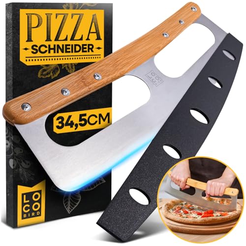 Loco Bird Pizzaschneider 34,5cm - Pizzamesser aus Edelstahl mit...