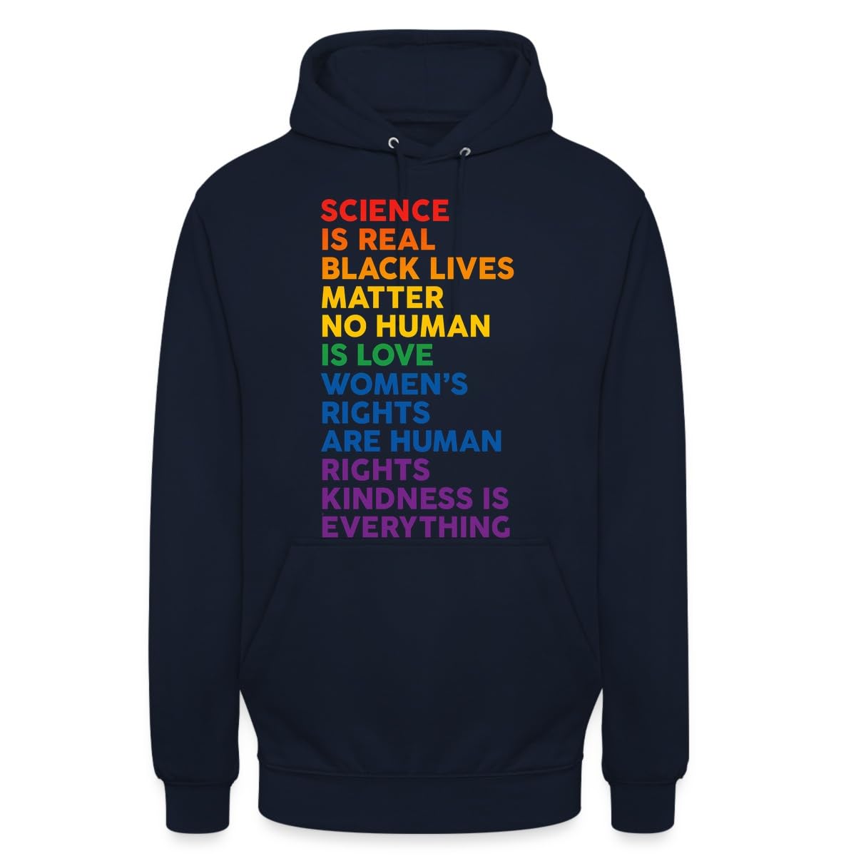 Kraftvolles Statement für Menschenrechte Pride Unisex Hoodie