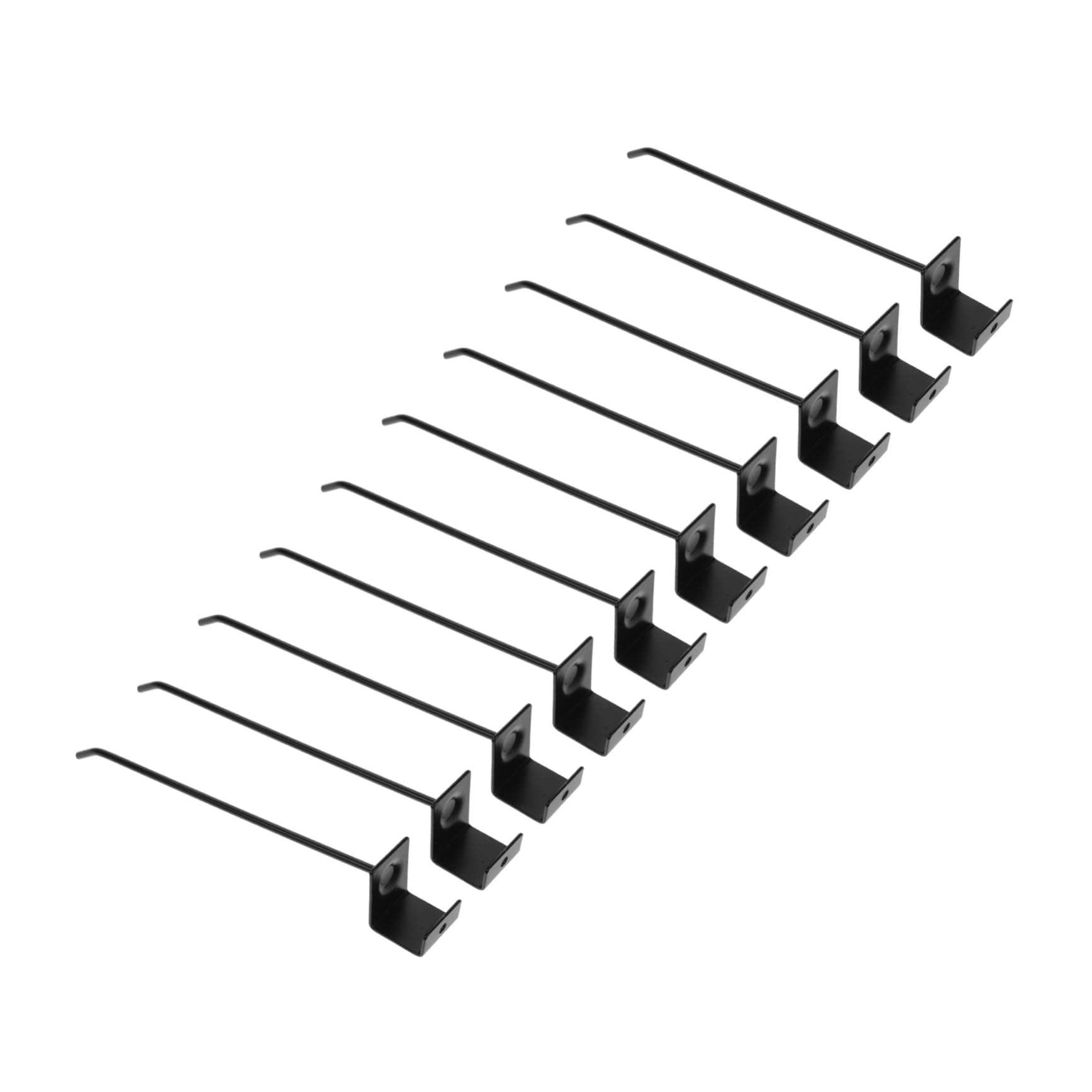 10 Ganchos De Tubo Cuadrado Para Estante De Supermercado Ganchos Para Exhibición De Productos Soporte Para Panel Display Fácil Instalación 8.66X1.37X0.98In