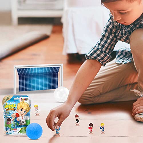 INKEE SURPRISE FOOTBALL | Badekugel mit Überraschung, Kinder badebombe mit Saugnapf Fussball Spielerfigur, Pop Corn Duft, dermatologisch getestet, 1 Stück (1er Pack)