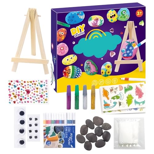Genérico Kit De Pintura Para Niños | Kit De Pintura Fosforescente Infantil | De Pinttura Sobre Piedra Para Hijos, Niñas, Niños, Adolescentes, Jóvenes Y Familias