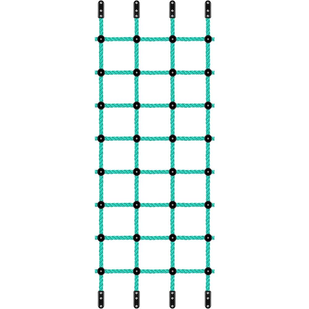 BeneLabel Climbing Cargo Net, 354 x 76cm Climbing Frame Net Kids Webbing Net Rope Ladder Playground Safety Netting with Hardware for Outdoor Playset/Swing Set/Treehouse Obstacle Course Training, Green