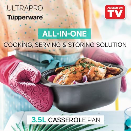 TUPPERWARE UltraPro 3,5L Backform + Deckel Bräter Kasserolle Auflaufform H31 30952, aus LCP, Rechteckig – Ansicht 2