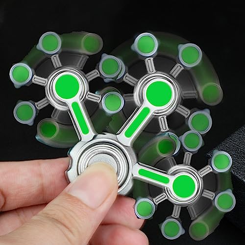 Image of Fidget Spinner Metal Toy for Kids Adults, Cool Gadget Finger Hand Spinner Roller Desk Toy, Sensory Anxiety Stress Relief Autism ADHD Toy for Christmas Stocking Stuffer Gift for Boys Teen Men