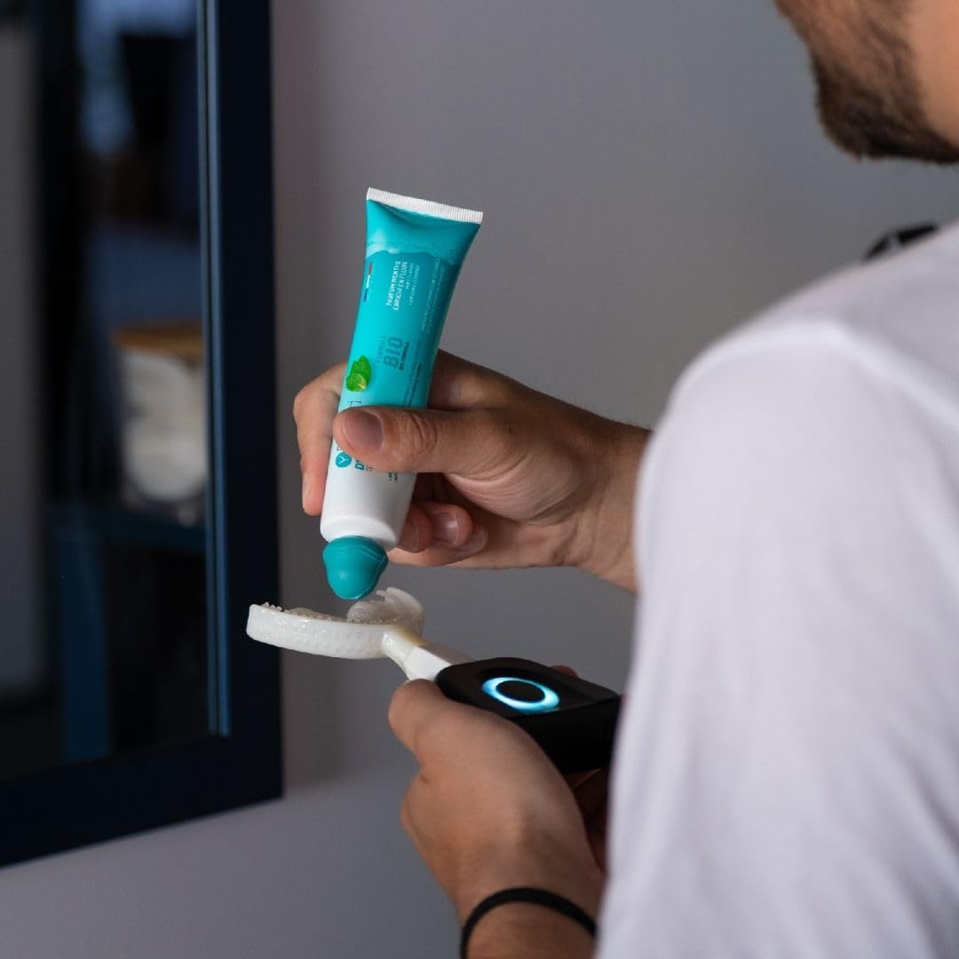 Y-Brush – Cepillo de dientes eléctrico – Cepillo en Y – 3 meses de duración – Pack NylonBlack Premium