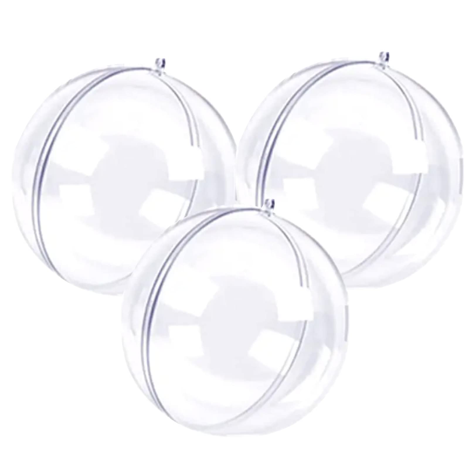 IDOXE Clear Baubles Transparent Ball (20PCS, 3.15INCH) Christmas Plastic Fillable Sphere Xmas Tree Ornament 40MM Home Decoration/Wedding/Birthday/Party/Gift Box