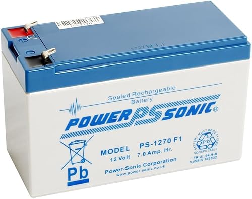 Power Sonic PS1270 12V 7Ah AGM Battery - Suitable For Mobility Scooters Wheelchairs Toy Car & Electric Bike