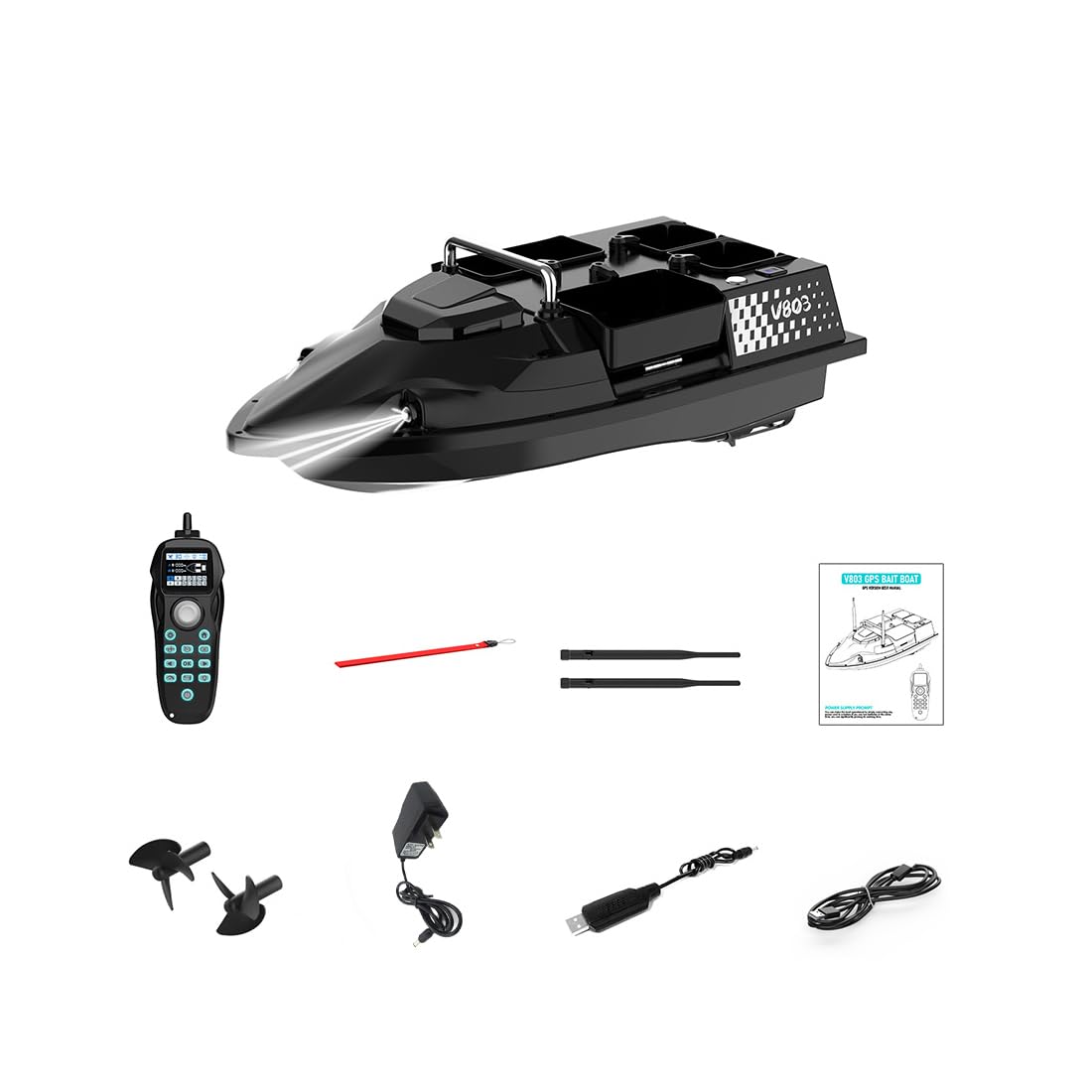 Amazon.co.jp: OBIOCKIDAY V803 RCベイトボート GPSポジショニング 4