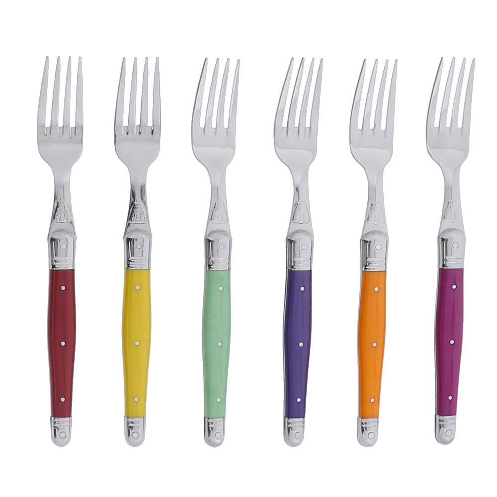 Jean Dubost - Coffret 6 fourchettes laguiole irise assorties