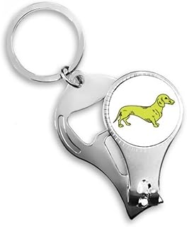 Cartoon Dog Yellow Illustration Pattern Nail Nipper Ring Key Chain Bottle Opener Clipper