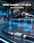 VCELINK HDMI Coupleur féminin à femelle 8K, HDMI 2.1 Connecteur femelle & Adaptateur d'extension, HDMI Extendeur, support 8K@60Hz / 4K@120Hz, HDMI2.0, 3D, Roku TV, paquet de 2
