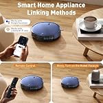 Robot Vacuum, Robot Vacuum and Mop, Smart Robotic Cleaner with APP/Remote/Voice Control, Scheduled Cleaning, Slim Body & Self-Charging, Ideal for Pet Hair, Carpet and Hard Floors