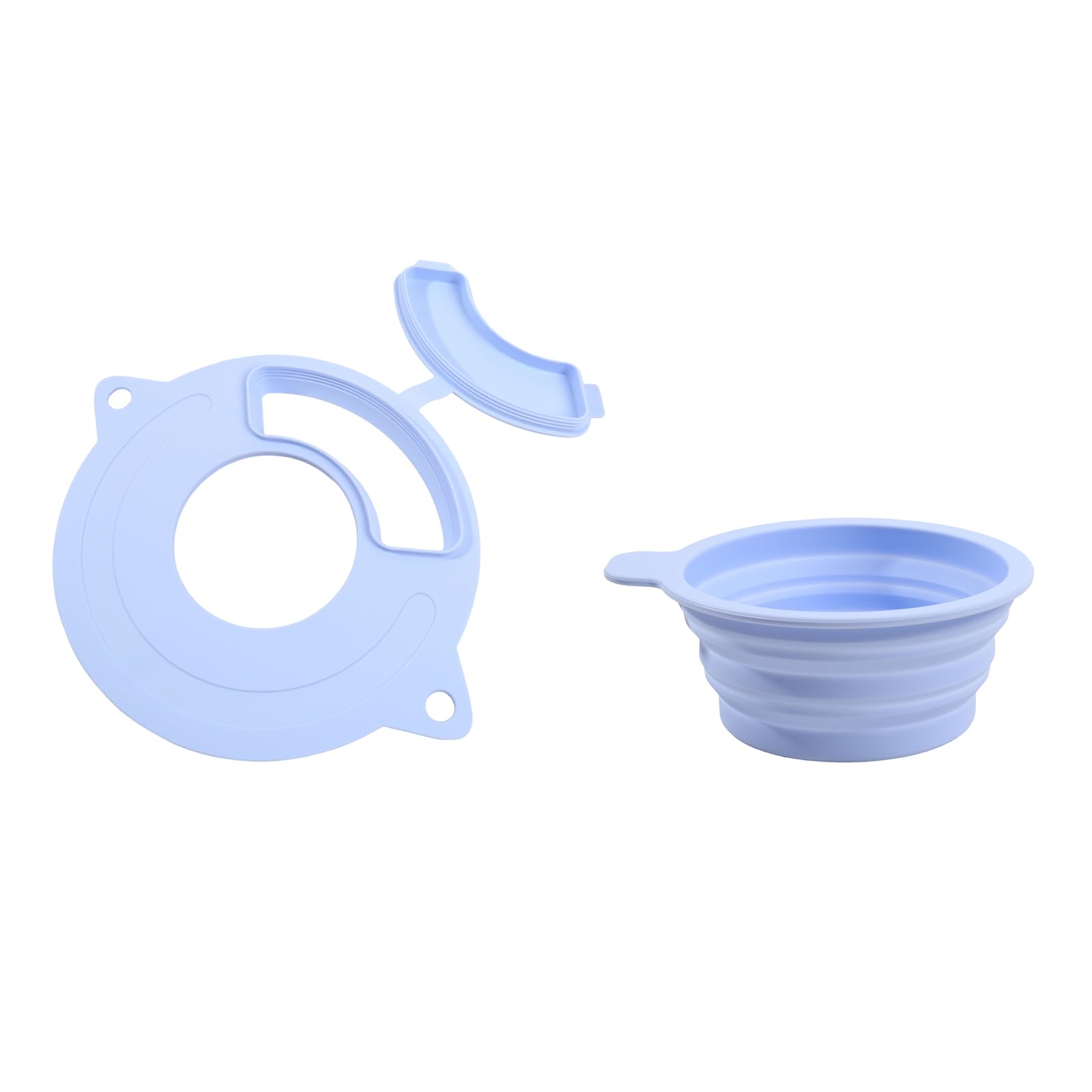 Elnwnnkc Blue Food Grade Silicone Spill And Measuring Cup Works With Most Stand Mixers Mixing Bowl Cover Dustproof Design Anti Splash Cover