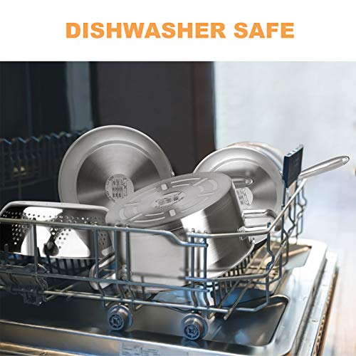 Duxtop Professional Stainless Steel Pots And Pans Set, 18-Piece Induction Cookware Set, Saucepan With Pour Spout And Strainer Lid, Impact-Bonded Technology #TOP5