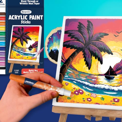 Crayola Acrylic Paint Doodle Sticks (12ct), Acrylic Paint Marker Set for Kids, Quick Dry, Multi-Surface, Less Mess, Kids Craft Supplies, Ages 8+ (Pack of 2) - image 6