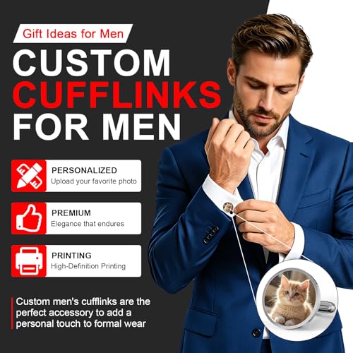 Mancuernillas personalizadas para hombre con foto miniatura 2