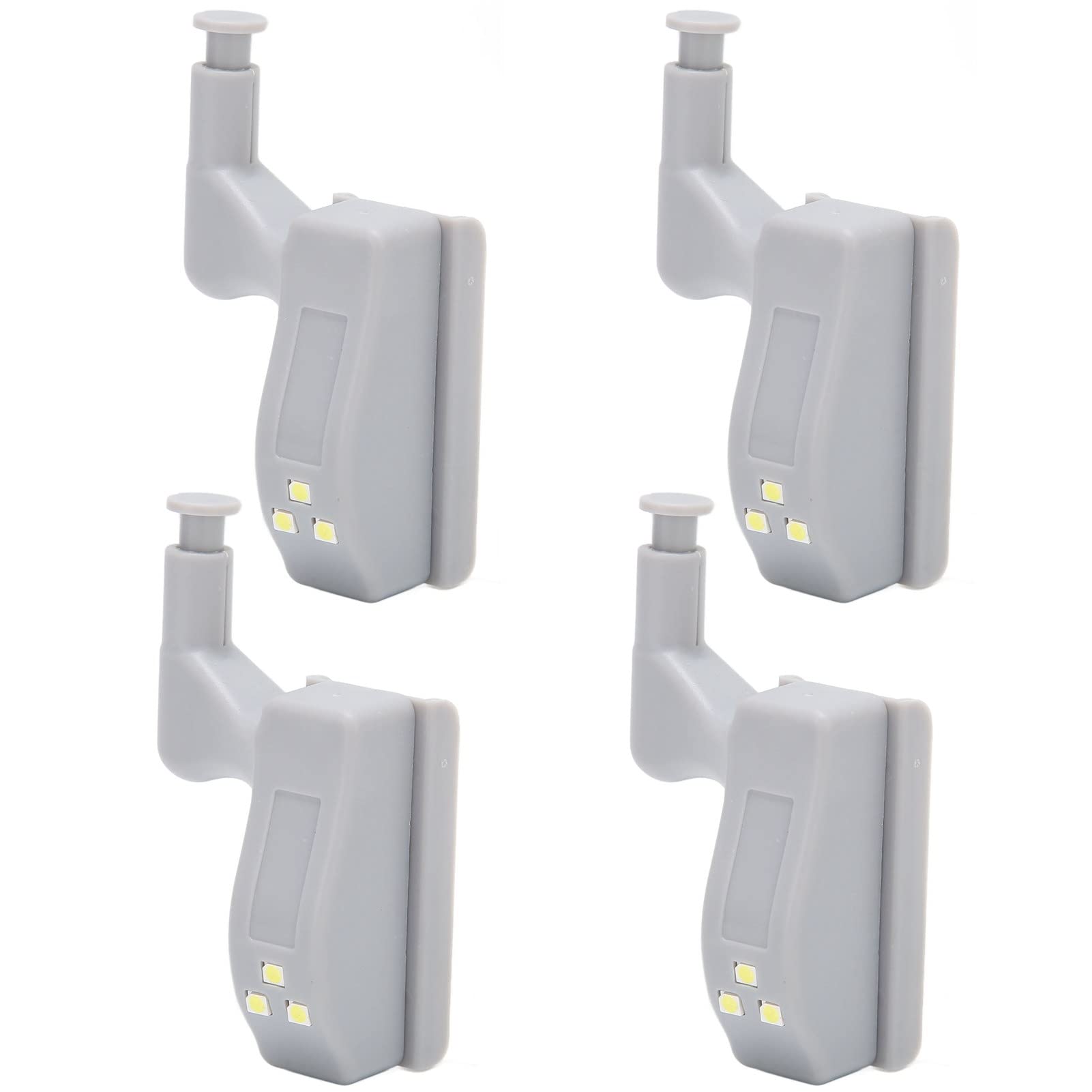 Ejoyous 10 Packscharnier -LED -Sensor Licht, Schrankschrank Scharnierlicht mit 3 LED -Lampenperlen für Wohnzimmer Schlafzimmer Kleiderschrank Nachtleuchten (Weißes Licht + Batterie)