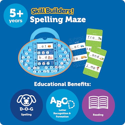 Image of Learning Resources Skill Builders Spelling Maze, Learn to Read, Alphabet Flash Cards, Word Sequence Board Game, Classroom Must Haves, Kids Toys, Birthday Gift