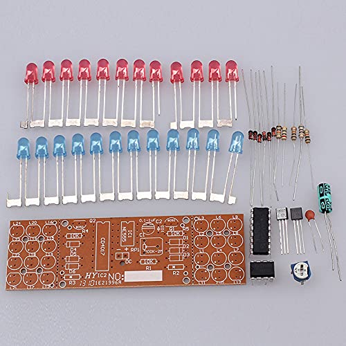 Red Blue Double Color Flashing Lights DIY Kit Strobe NE555 + CD4017 Electronic Practice Learning Kits Suite Parts Gift