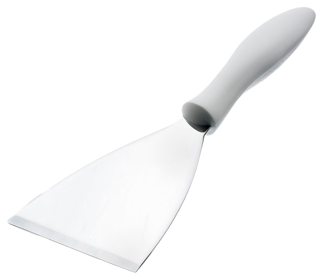 Browne () 4" Stainless Steel Innovatools Pan/Griddle Scraper by Browne Foodservice – 4 inch, Nylon handle and carbon steel, White, Model 574380