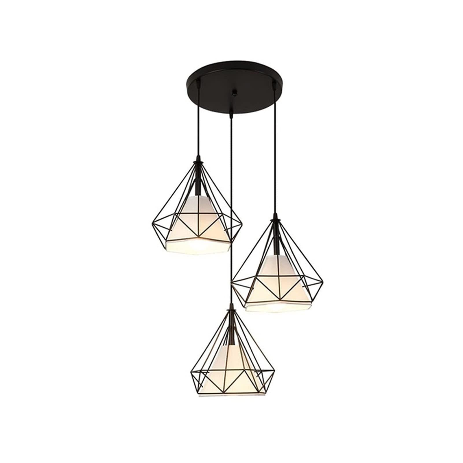 Lustre suspension rétro E27 à 3 têtes pour illuminer votre salon de thé ou loft
