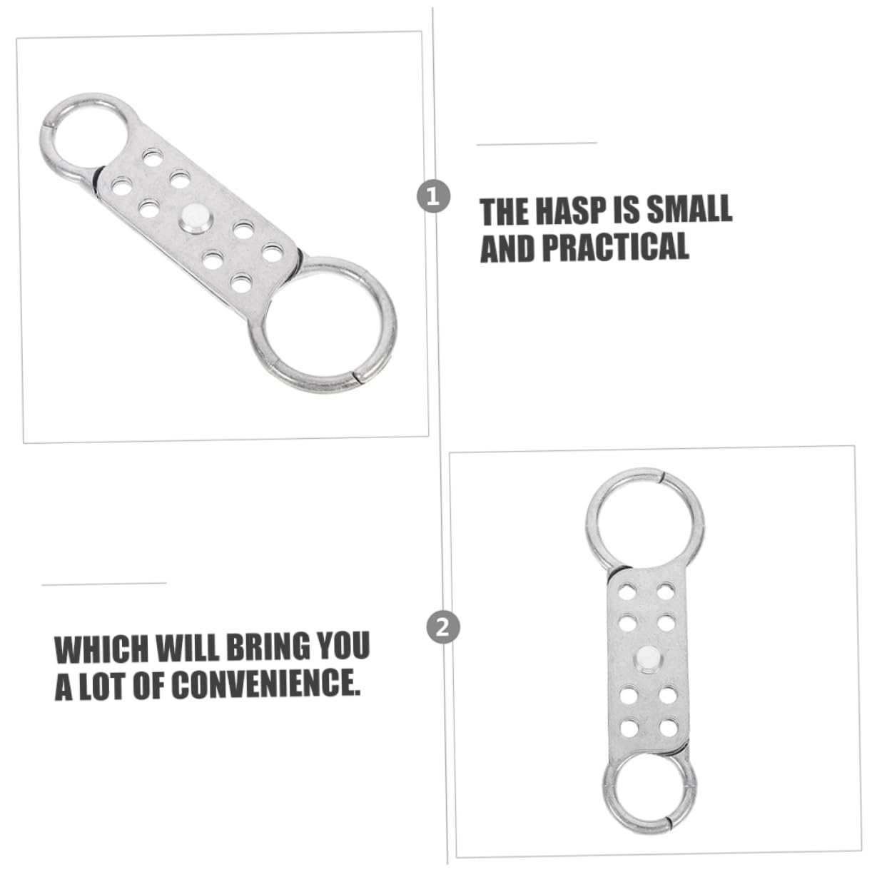ULTECHNOVO 6piezas Hasp De Aluminio De Doble Extremo Para Seguridad Industrial y Equipos Eléctricos Cerradura De Seguridad Hasp De Bloqueo Protección Extra Emergencias