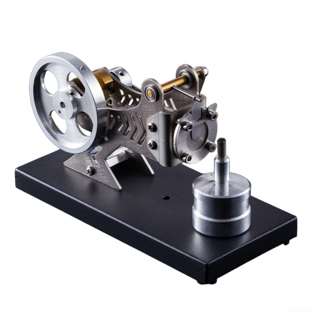 ZYNCUE Modellbausatz für Heißgasturbine, Dampfmaschine aus Vollmetall, Aluminium, 150x70x88mm, für Lehre und Dekoration