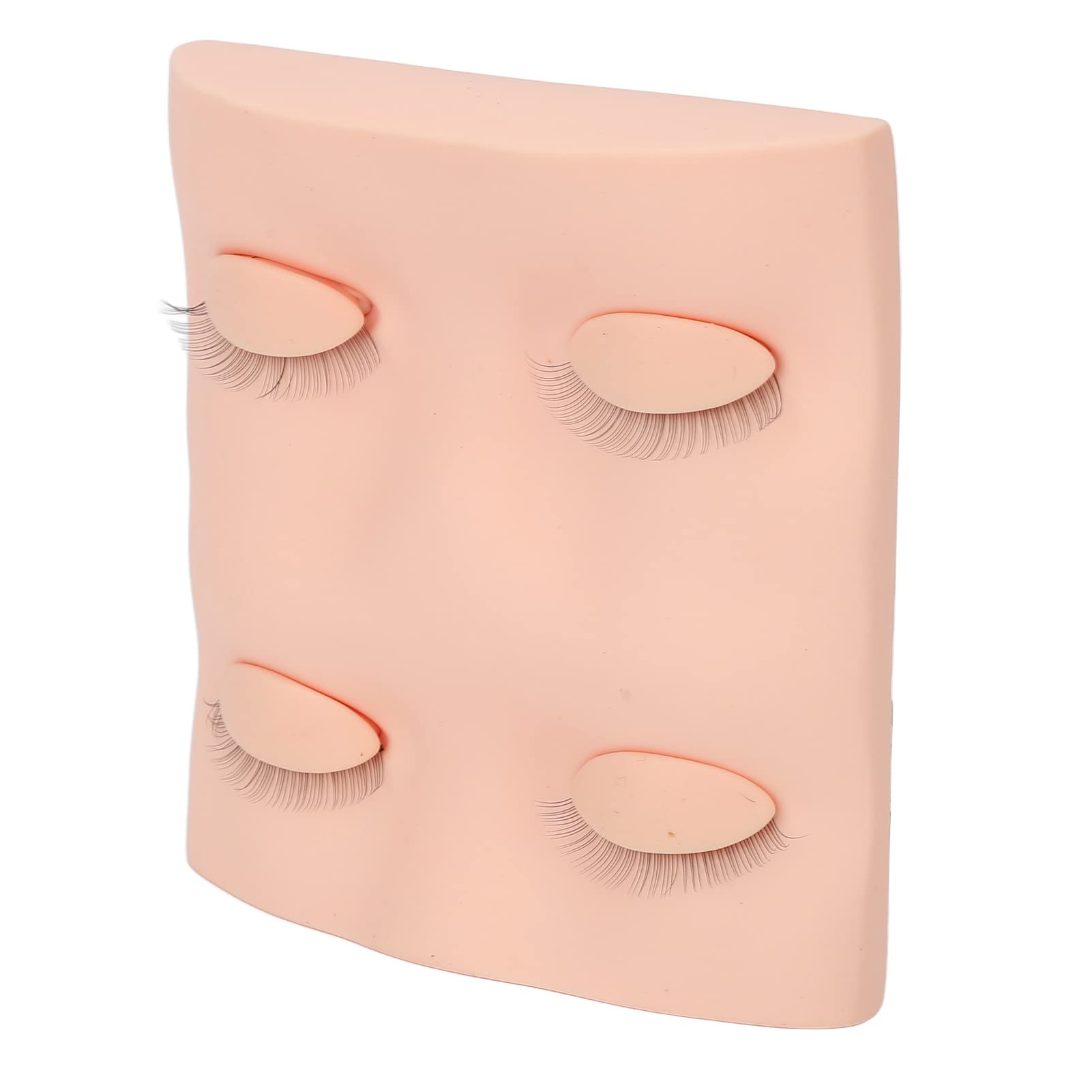 False Eyelashes Extension Practice Mannequin Head with Removable Eyelids for Makeup Training Reusable Material Grafting Eyelash Suitable for Beginners DIY(Pink)