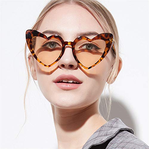FEISEDY Occhiali da Sole Cuore Donna a Forma di