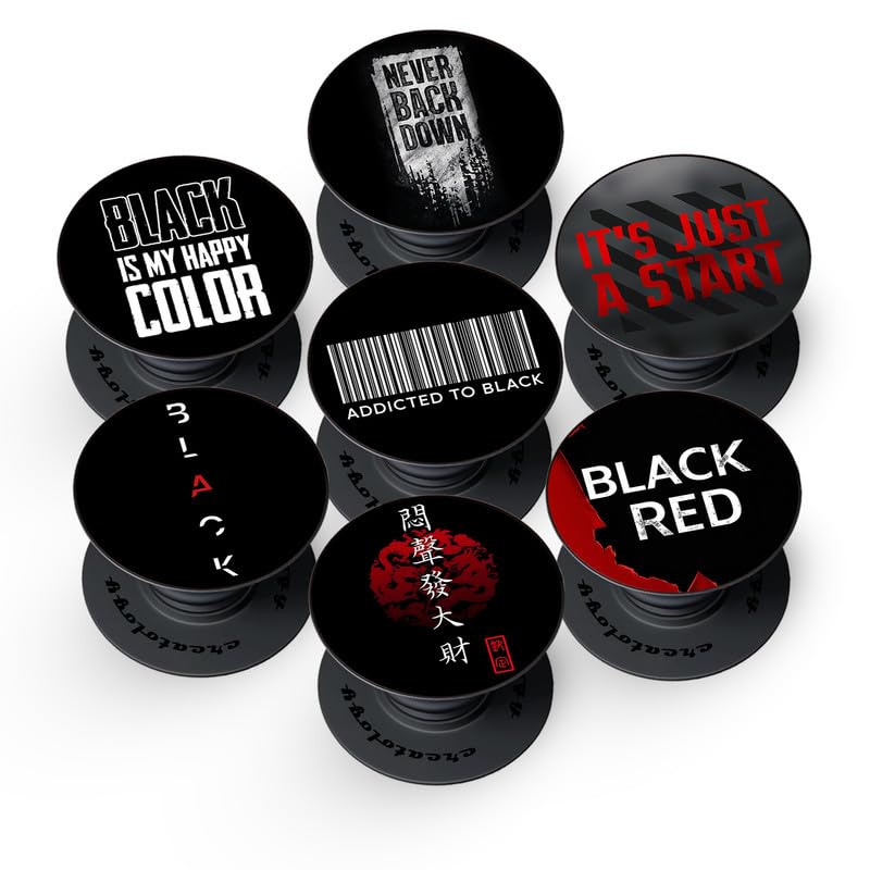 creatology® Pop-Socket POP Grip – Compatible with Samsung, iPhone, ONEPLUS & More Phone Cases – Anti-Drop, One-Handed Use, Phone Stand (Pack of 1) (Quotes)