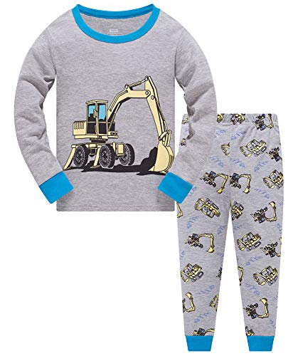 Pigiama Ragazzo in Cotone Dinosauro Ragazzi Lungo Pigiami Pyjama Sets 2 Pezzi per Bimbi Maschi Taglie 2-3 Anni
