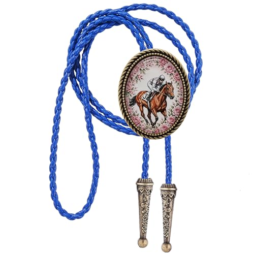 Image of Jeilwiy Bolo Tie for Men Western Cowboy Gothic Bolo Tie Necklace Halloween | Glow in Dark Bolo Tie for Men Women, 3D Halloween Bolo Tie, Gothic Western Ties, String Ties for Men Rodeo Leather Necktie