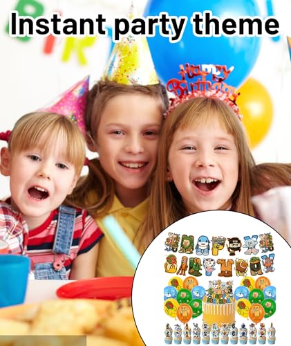 Image of 42PCS Brainrot Birthday Decorations, Kids Party Decor, Large Rubber Theme Props