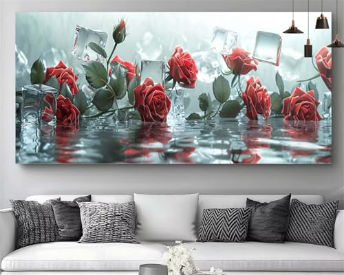 Diamond Painting Enfant Rose 5D Peinture Diamant Kit Complet 30x90cm