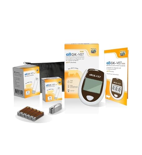 eBmonitor eBGKVET Glucose Ketone 2-in-1 Monitoring Kit Dairy Cows Glucose Ketone 50 Blood Glucose