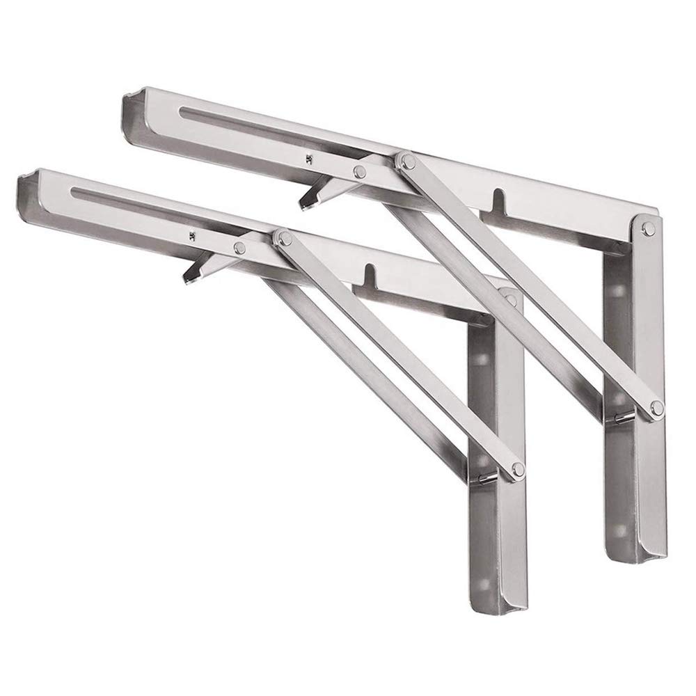 BTL 400 mm Folding Shelf Table Bracket 100 kg Load Capacity Collapsible Work Bench Stainless Steel 16 inch Sturdy Wall Mounted DIY Multipurpose Bracket Heavy Duty for fold Down Table Rack BTB-16-SS (B08QMMP9WN) Amazon Price History, Amazon Price Tracker