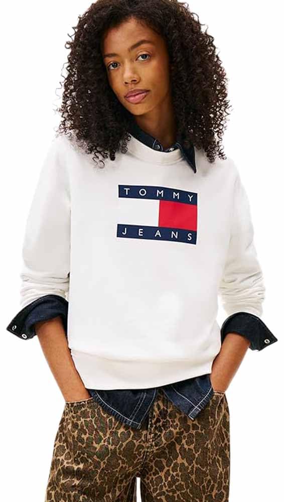 TJW REG TJ FLAG CREW Sweatshirt Kadın